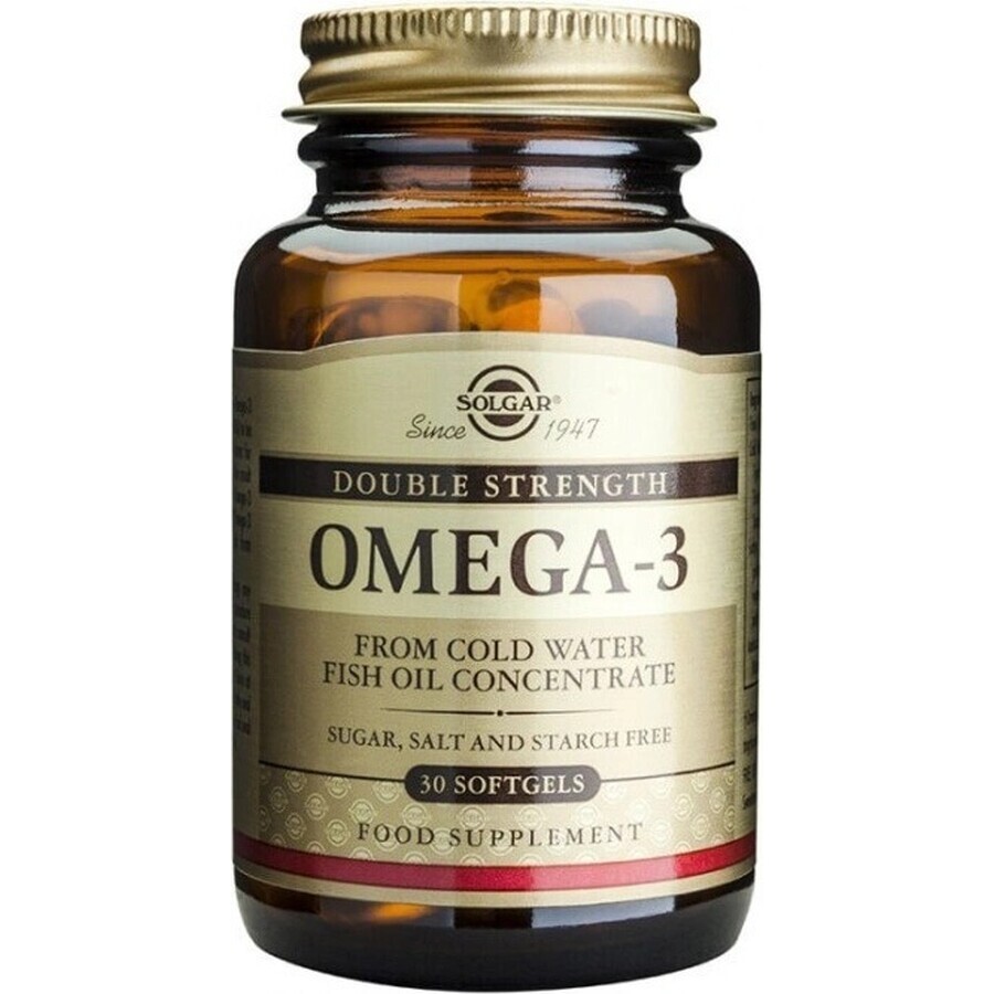 Solgar Omega-3 Dubbel Sterkte Koudwater Visolie 30 capsules 1×30 tbl