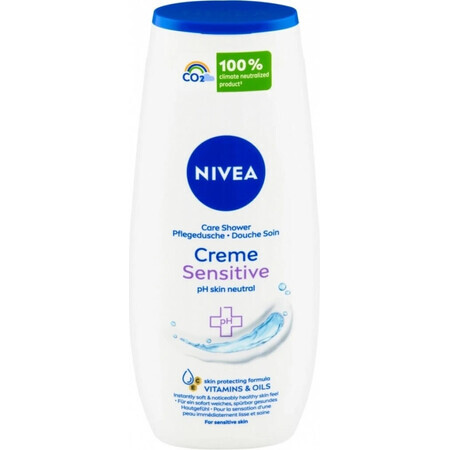 NIVEA Gel de duș Creme Sensitive 250ml 1×250 ml, hidratează pielea