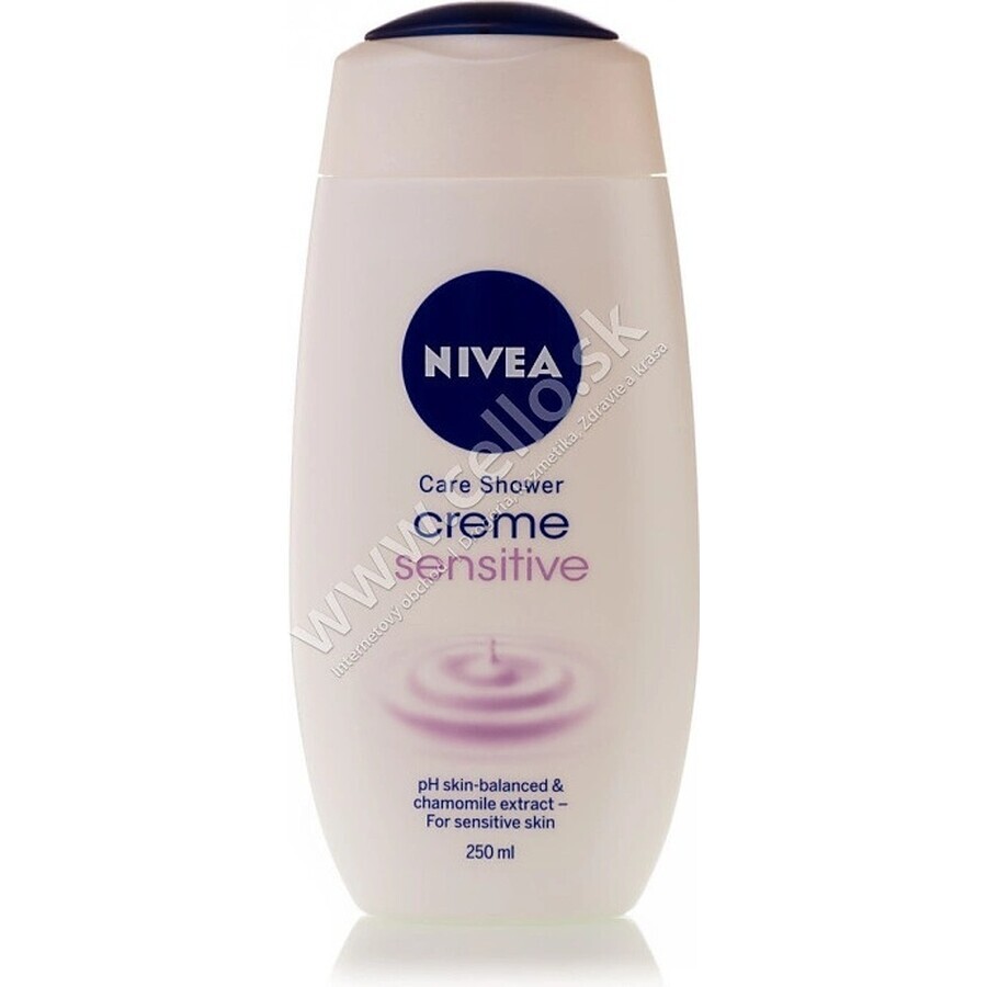 NIVEA Gel de duș Creme Sensitive 250ml 1×250 ml, hidratează pielea