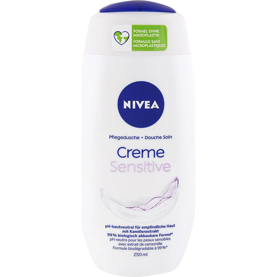 NIVEA Gel de duș Creme Sensitive 250ml 1×250 ml, hidratează pielea