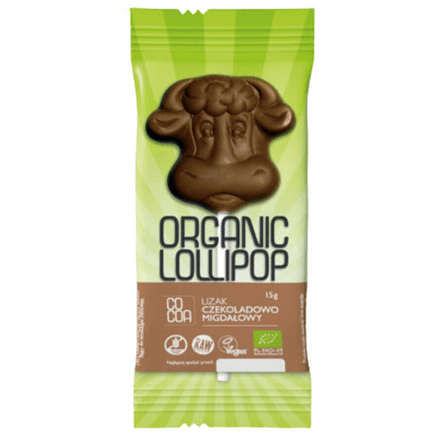 Chocolate lollipop with almonds eco,15 g Cocoa