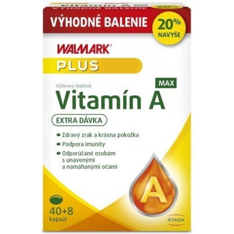 WALMARK Vitamina A MAX Navidad 1×48 cps, 40+8 extra