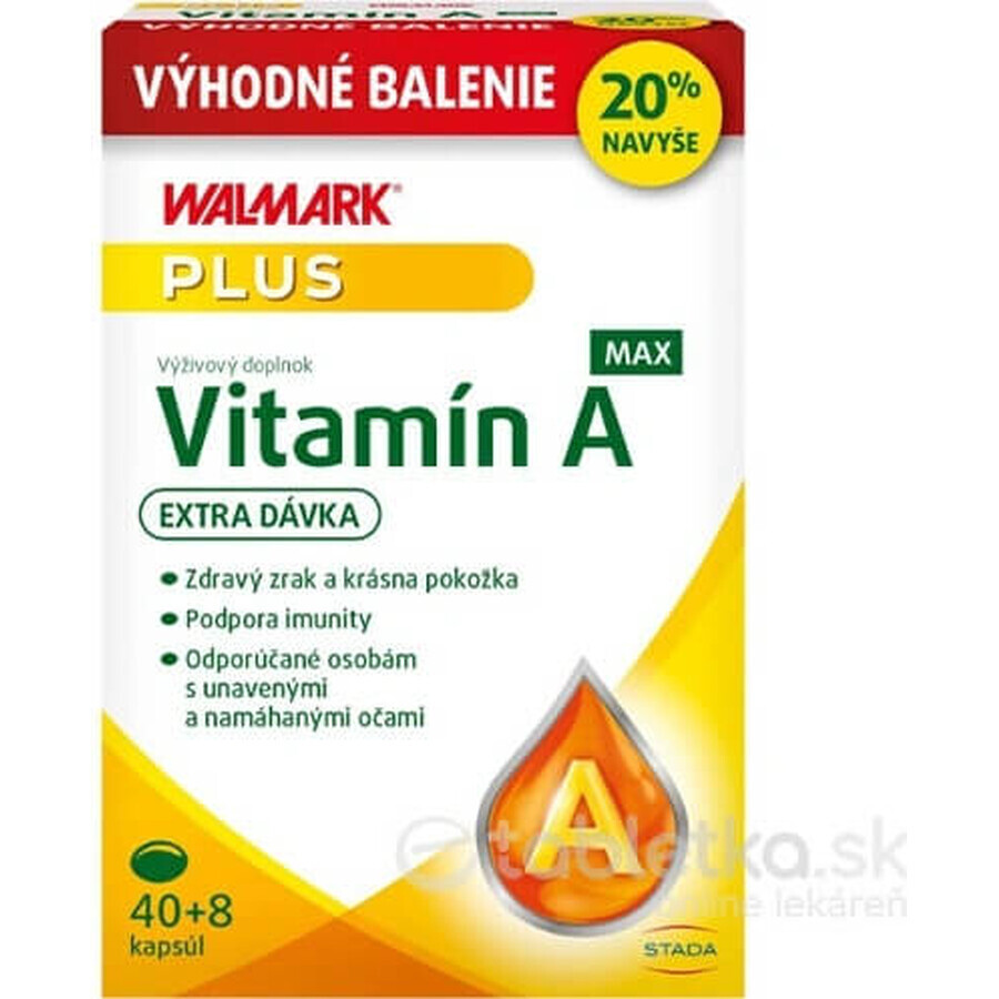 WALMARK Vitamina A MAX Navidad 1×48 cps, 40+8 extra