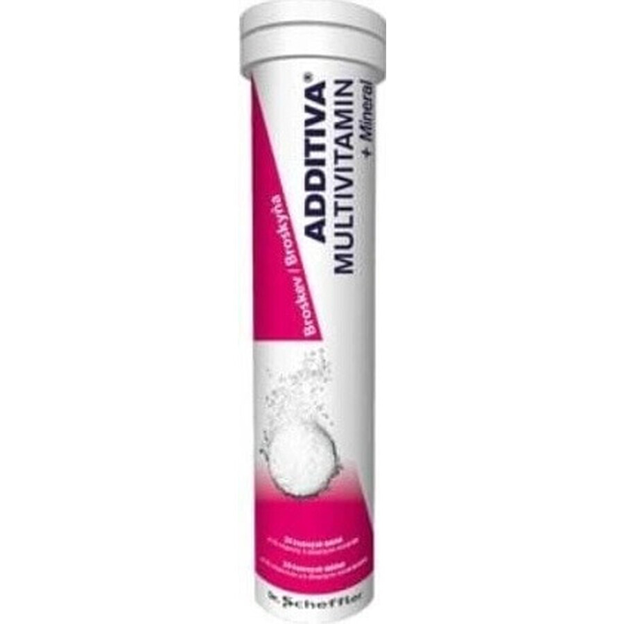 ADDITIVA MULTIVITAMIN + Mineral, Melocotón 1×20 tbl