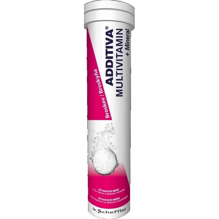 ADDITIVA MULTIVITAMIN + Mineral, Melocotón 1×20 tbl