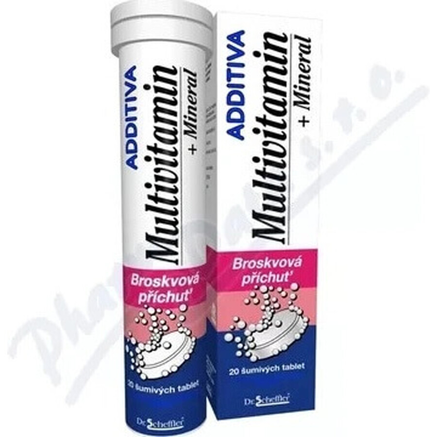 ADDITIVA MULTIVITAMIN + Mineral, Melocotón 1×20 tbl