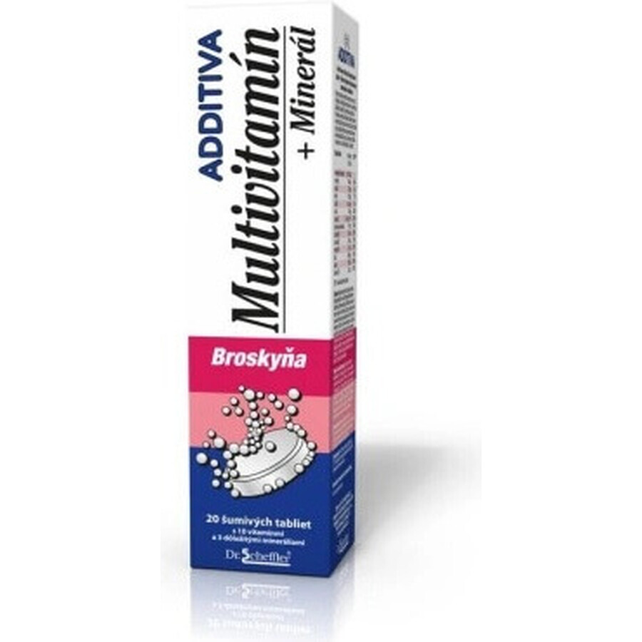 ADDITIVA MULTIVITAMIN + Mineral, Melocotón 1×20 tbl