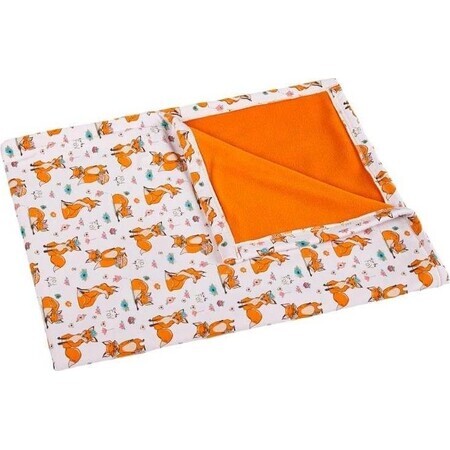 Manta infantil BÁRA 5284/423 75x100 naranja/plaid 1×1 ud, manta bebé