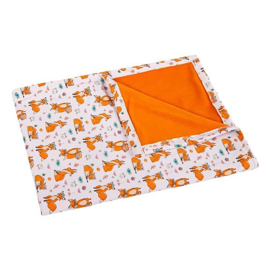 Manta infantil BÁRA 5284/423 75x100 naranja/plaid 1×1 ud, manta bebé