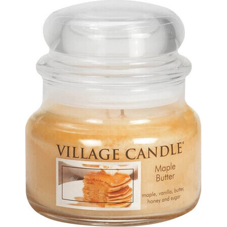 Village Candle Bougie parfumée en verre - Beurre d'érable - Sirop d'érable, medium 1×1 pc, bougie parfumée