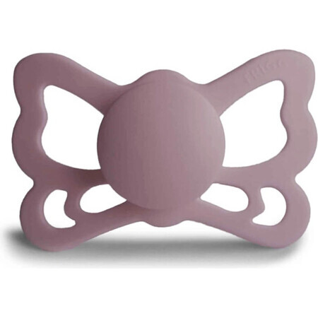 FRIGG Butterfly chupete anatómico de silicona Twilight Mauve, +6m 1×1 ud, chupete de silicona