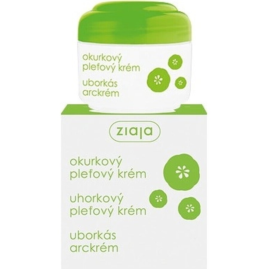 Ziaja - tratamiento facial con extracto de pulpa de pepino para pieles grasas, mixtas 1×50 ml, crema facial