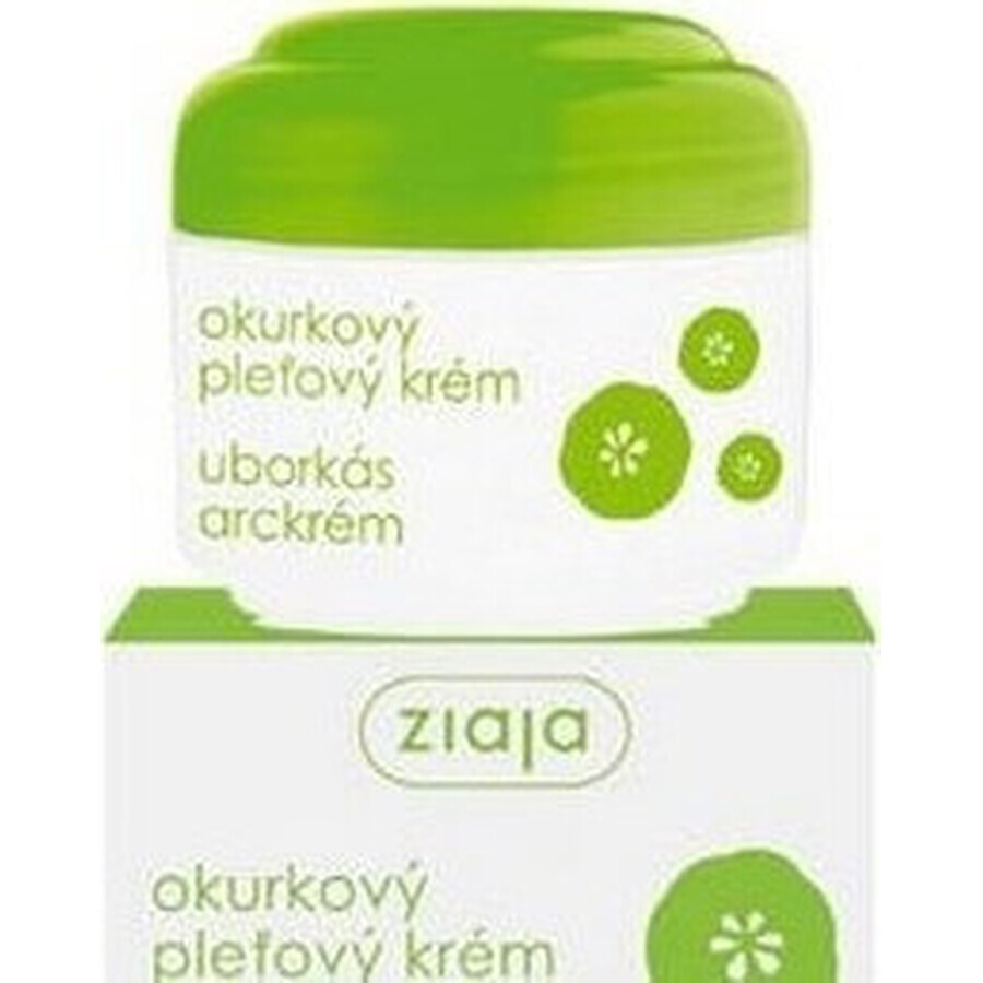 Ziaja - tratamiento facial con extracto de pulpa de pepino para pieles grasas, mixtas 1×50 ml, crema facial