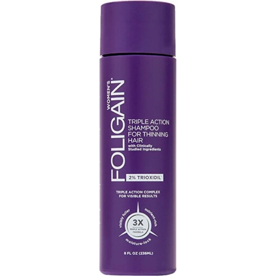 Foligain Triple Action Anti-haaruitval Shampoo met 2% Trioxydil voor vrouwen 236 ml 1×236 ml 1×236 ml, anti-haaruitval shampoo