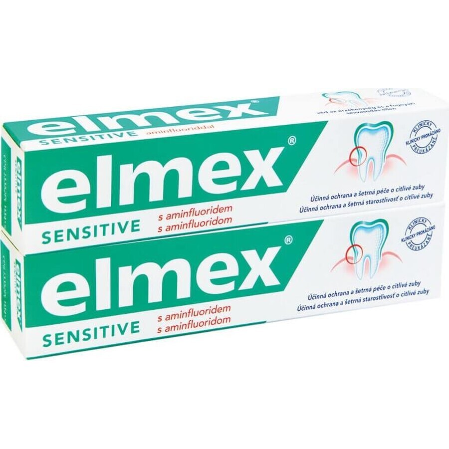 ELMEX Sensitive Duo Pasta dentífrica 2×75 ml, pasta dentífrica