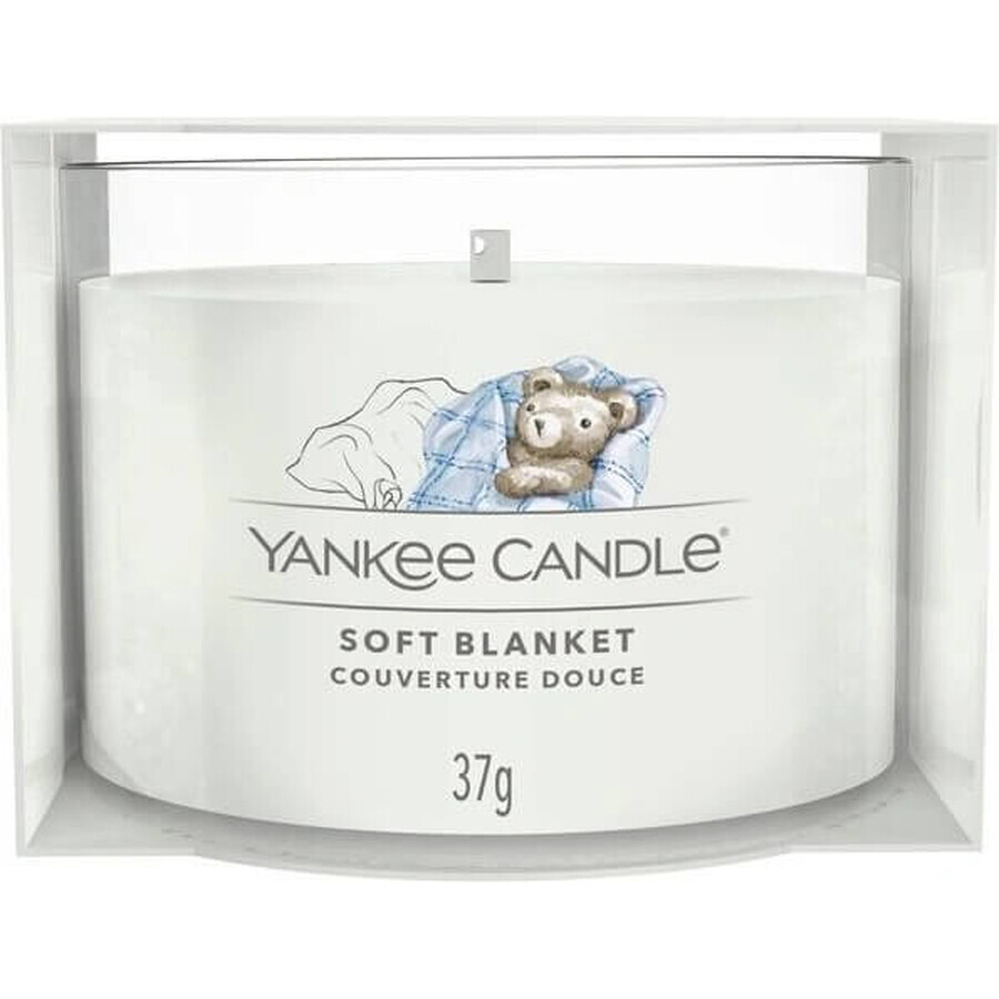 Yankee Candle - Vela votiva de vidrio Soft Blanket 1×37g, vela perfumada