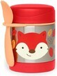 SKIP HOP Zoo Termo para comida con cuchara y tenedor Fox, 12 m+ 1&#215;325 ml, termo para comida