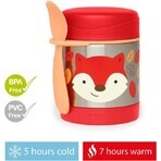 SKIP HOP Zoo Thermos alimentaire avec cuillère et fourchette Fox, 12 m+ 1×325 ml, thermos alimentaire