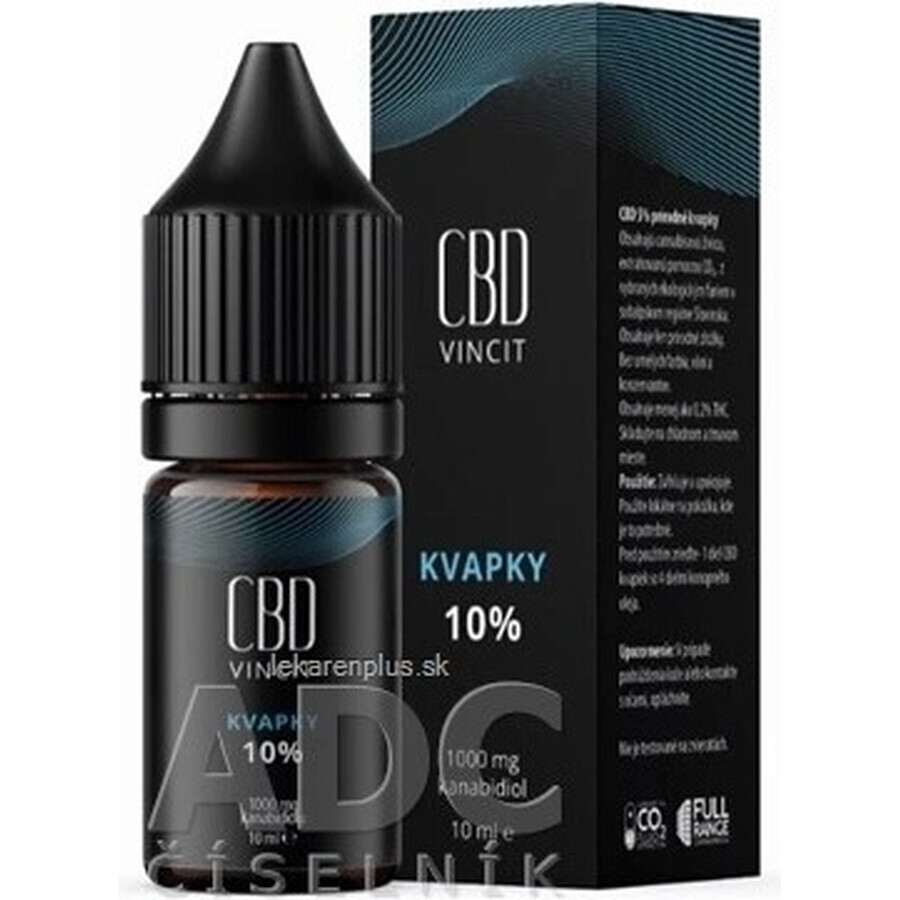 CBD Vincit CBD Tropfen 10% 1×10 ml 1×10 ml mit ausschließlich natürlichen Inhaltsstoffen