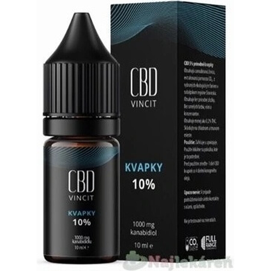 CBD Vincit CBD Tropfen 10% 1×10 ml 1×10 ml mit ausschließlich natürlichen Inhaltsstoffen