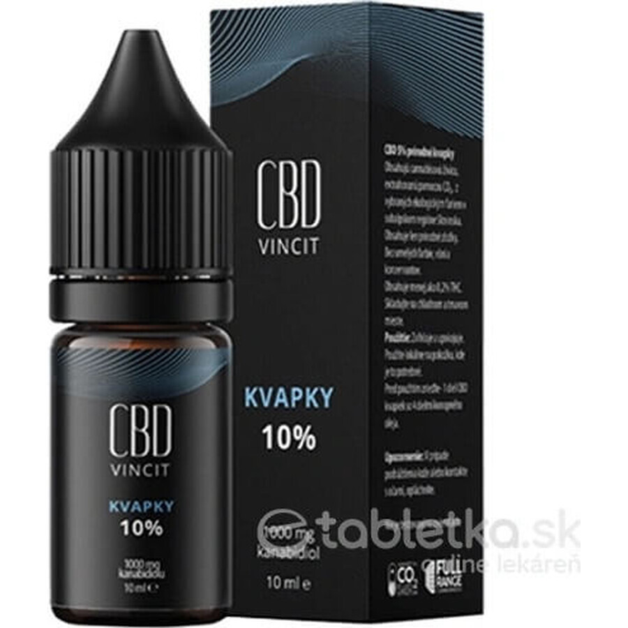 CBD Vincit CBD Tropfen 10% 1×10 ml 1×10 ml mit ausschließlich natürlichen Inhaltsstoffen