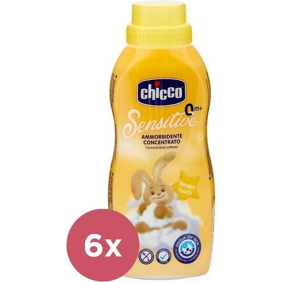 6x CHICCO Gentle touch concentrated fabric conditioner 750 ml (6x30 washes) 6×750 ml, fabric conditioner