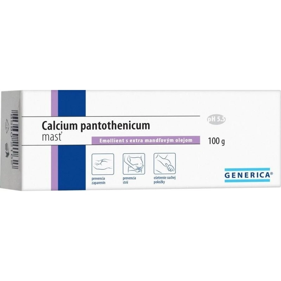 GENERICA Pommade au calcium pantothénique 1×100 g, émollient à l'huile d'amande extra
