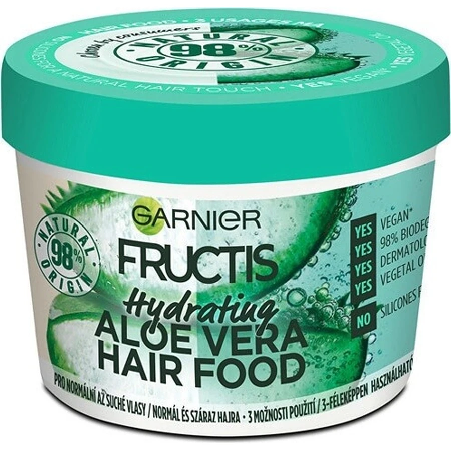 Garnier Fructis Hair Food Hydraterend Aloë Vera Masker voor normaal tot droog haar, 400 ml 1×400 ml, haarmasker
