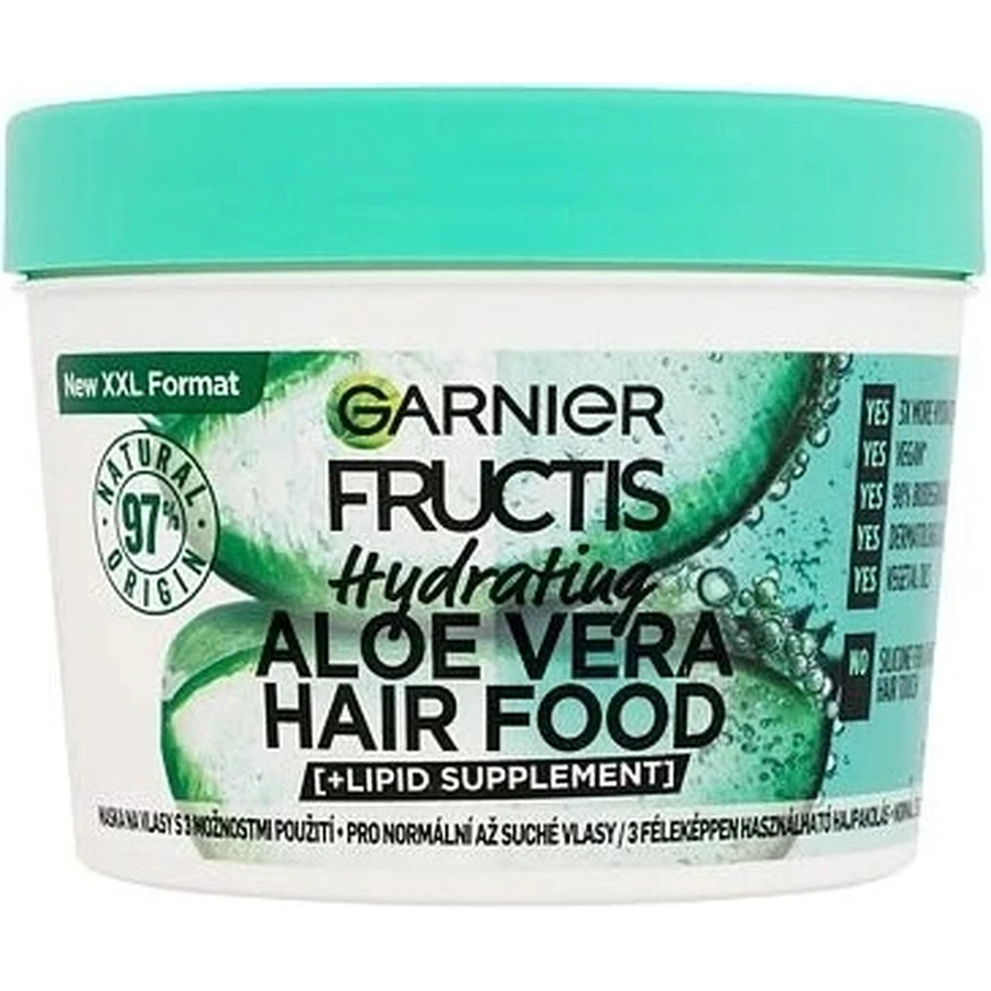 Garnier Fructis Hair Food Hydraterend Aloë Vera Masker voor normaal tot droog haar, 400 ml 1×400 ml, haarmasker