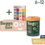 Inseguitore del latte Beggs 2, scatola Beggs+ pexeso 3×800 g, inseguitore del latte