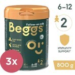 Inseguitore del latte Beggs 2, scatola Beggs+ pexeso 3×800 g, inseguitore del latte