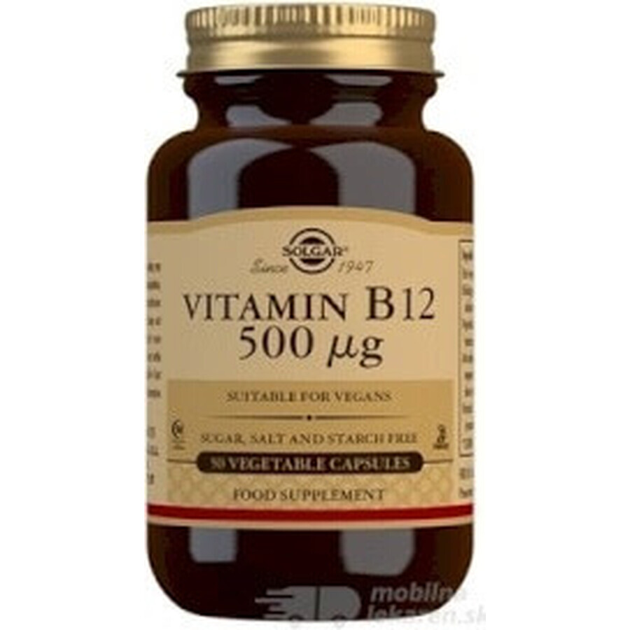 Solgar Vitamine B12 500 μg 50 capsules 1×50 cps