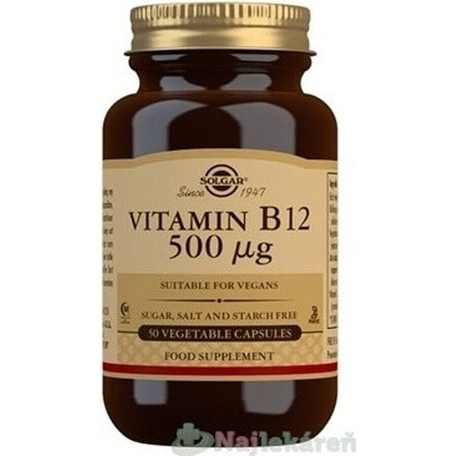 Solgar Vitamine B12 500 μg 50 capsules 1×50 cps