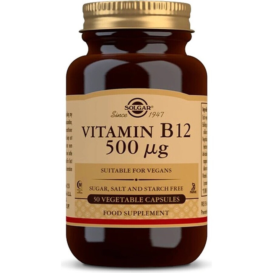 Solgar Vitamine B12 500 μg 50 capsules 1×50 cps