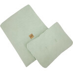 EKO 2-teiliges Musselin-Bettchen-Set Mint 30x40 cm, 75x100 cm