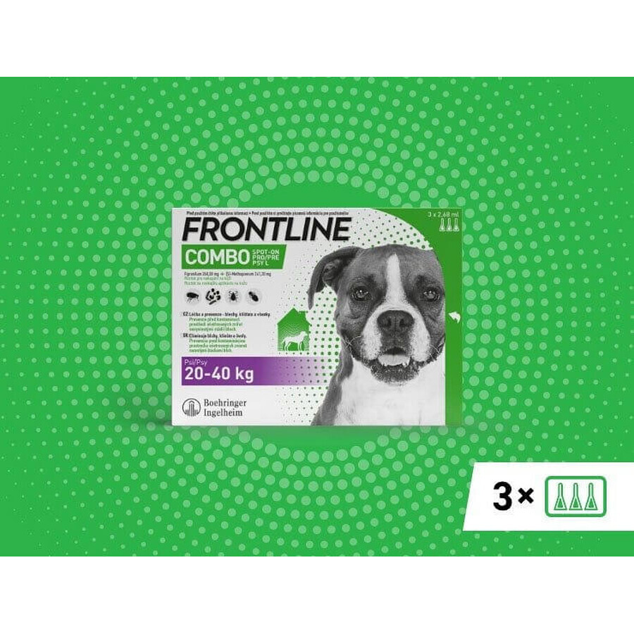 FRONTLINE COMBO spot-on per CANI L 3 x 2,68 ml 3x2,68 ml 3x2,68 ml, soluzione per cani