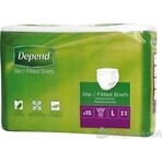 DEPEND Braguitas SUPER PLUS L 1×15 unidades, pañales transpirables