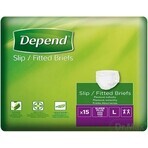 DEPEND Braguitas SUPER PLUS L 1×15 unidades, pañales transpirables