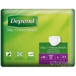 DEPEND Braguitas SUPER PLUS L 1×15 unidades, pañales transpirables