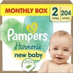 PAMPERS HARMONIE BABY DIAPERS V.2 4-8KG 204KS 1×204 pcs, pañales en tamaño 2