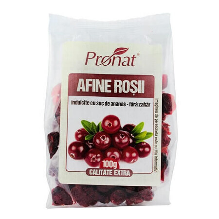 Mirtilli rossi secchi, 100 gr, Pronat