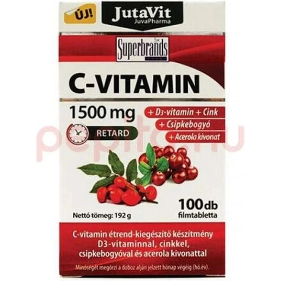 JutaVit Vitamina C 1500 mg 1×100 tbl, integratore alimentare