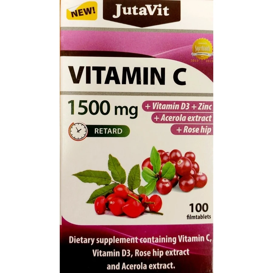 JutaVit Vitamina C 1500 mg 1×100 tbl, integratore alimentare