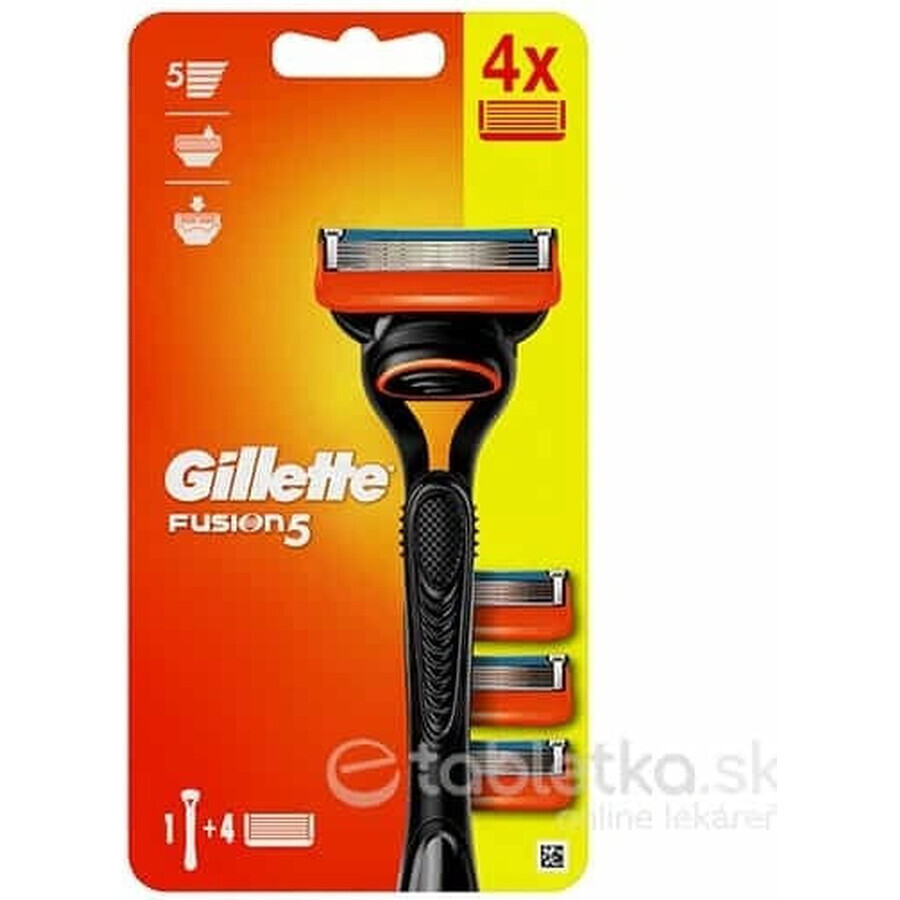 GILLETTE FUSION SHAVER FUSION SHAVER + 4 NH 1×1 pz, rasoio