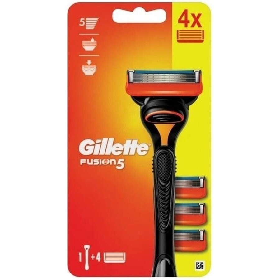 GILLETTE FUSION SHAVER FUSION SHAVER + 4 NH 1×1 pz, rasoio