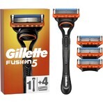 GILLETTE FUSION SHAVER FUSION SHAVER + 4 NH 1×1 pz, rasoio