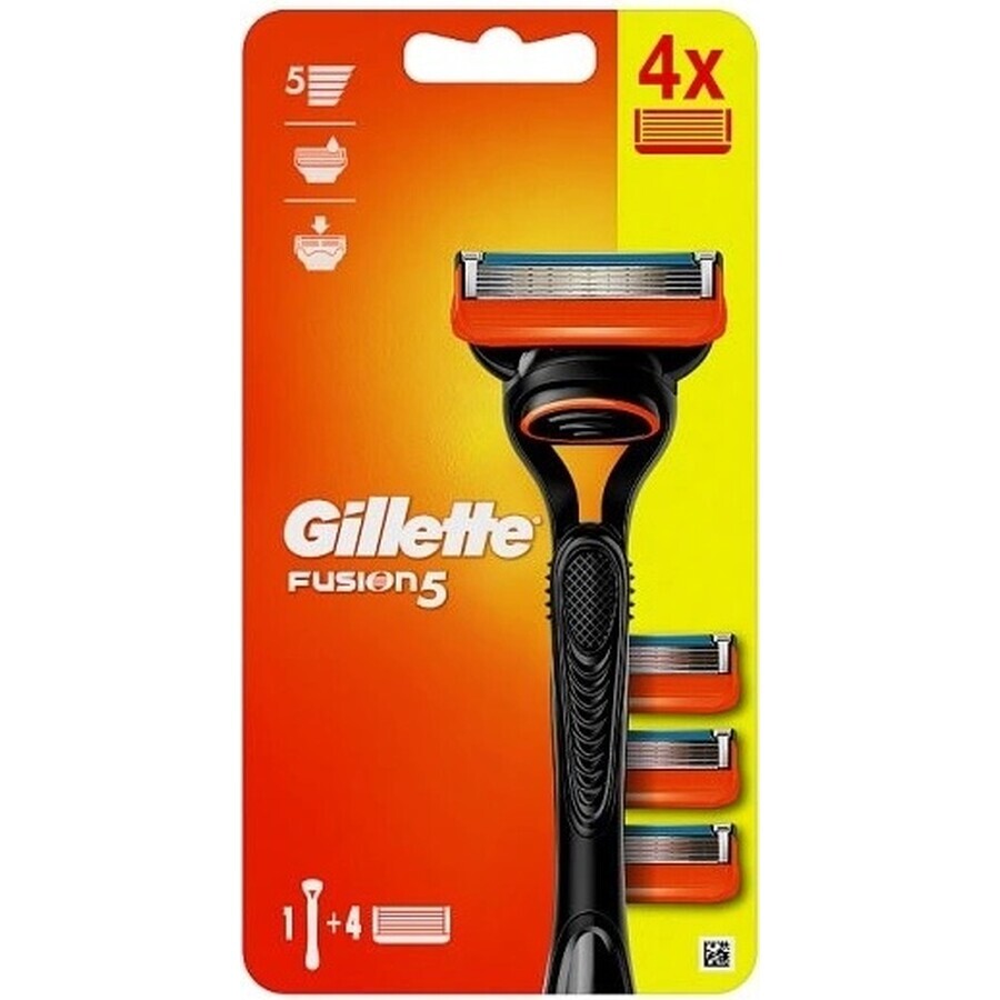 GILLETTE FUSION SHAVER FUSION SHAVER + 4 NH 1×1 pz, rasoio