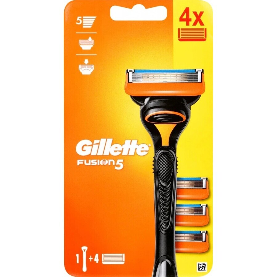 GILLETTE FUSION SHAVER FUSION SHAVER + 4 NH 1×1 pz, rasoio