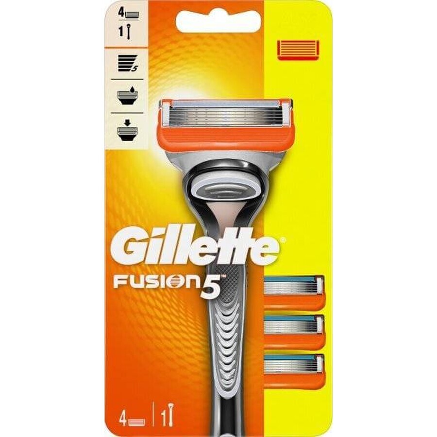 GILLETTE FUSION SHAVER FUSION SHAVER + 4 NH 1×1 pz, rasoio