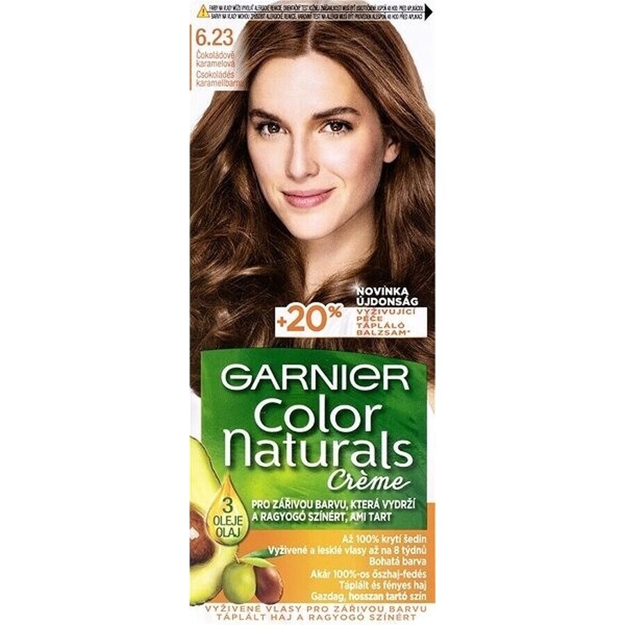 Garnier Color Naturals Tinte Permanente 6.23 Chocolate Caramelo 1×1 unidad, tinte para el cabello